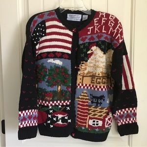 VINTAGE Signature by Northern Isles Knitted by Hand Cardigan Sweater